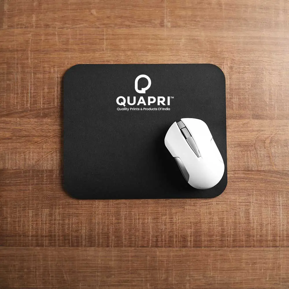 Corporate logo mouse pad in black and white