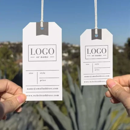 Printed tag with floral design for easy bag identification