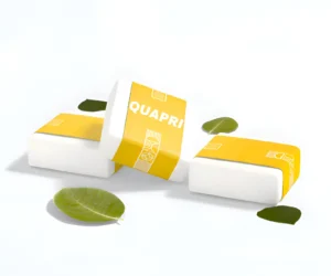 Yellow Packaging Sleeves wrapped around white boxes, showcasing clean Affordable Packaging Sleeves.