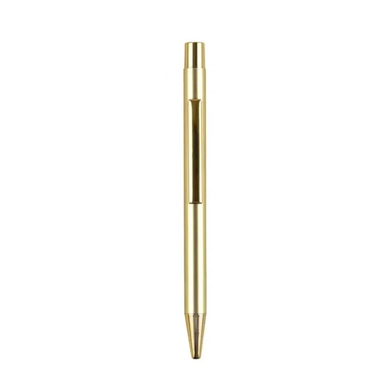Set of Luxury Gold and Rose Gold Metal Ball Pens Featuring Custom Logos