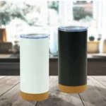 Eco-friendly insulated coffee mugs for hot beverages.